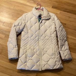 Larry Levine cream colored down puffy coat - size x-small
